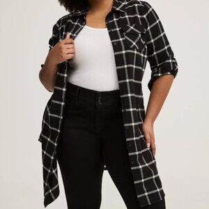 Torrid Flannel Midi Shacket Size 00